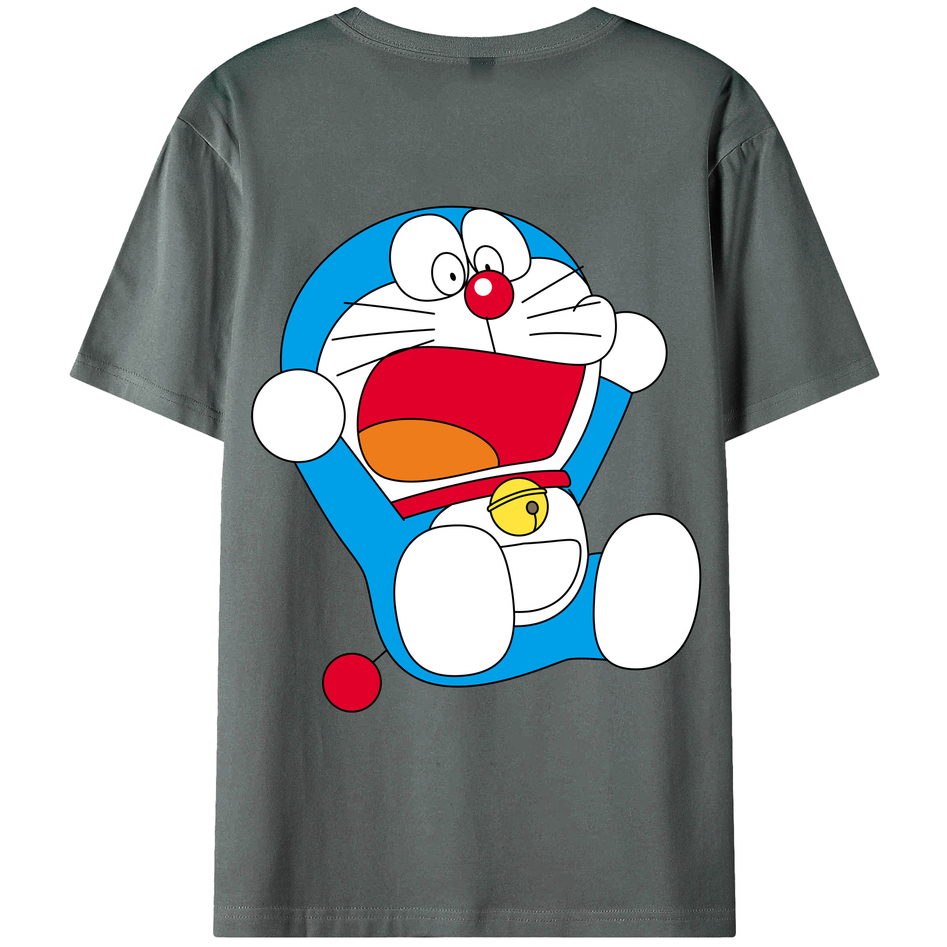 （画像用） ドラえもん Doraemon 綿100％ メンズ半袖Tシャツ（バックプリント） 通気性